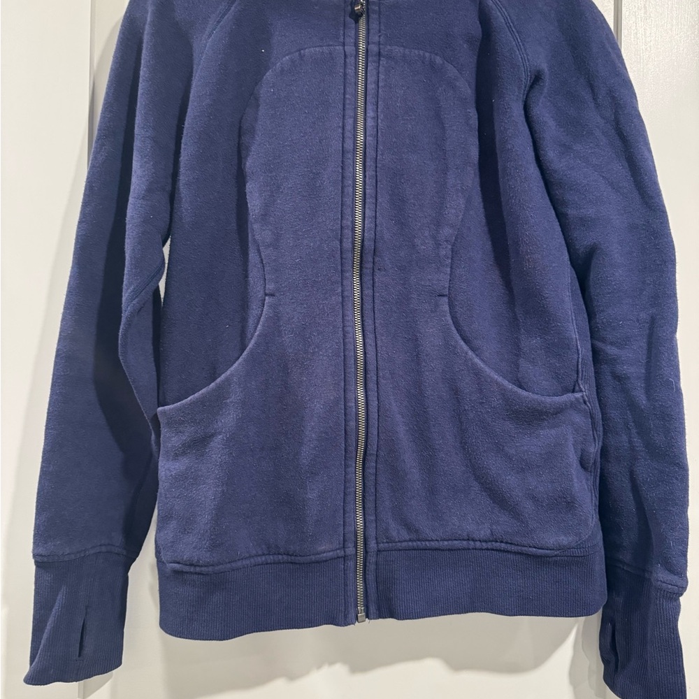 Navy Blue Zip-Up Hoodie